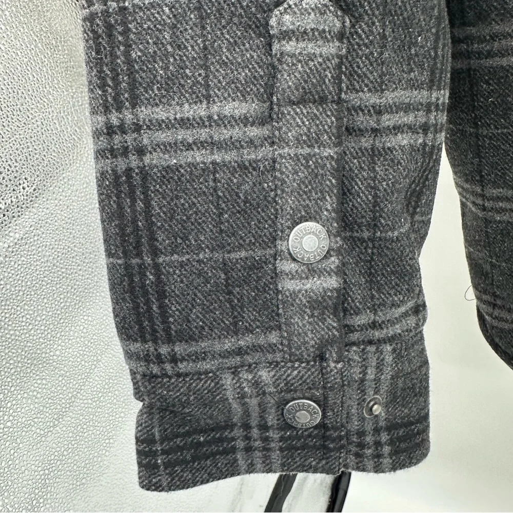Outback Trading Company Men's Harrison Plaid Button Gray Jacket Size XXL NWT New
